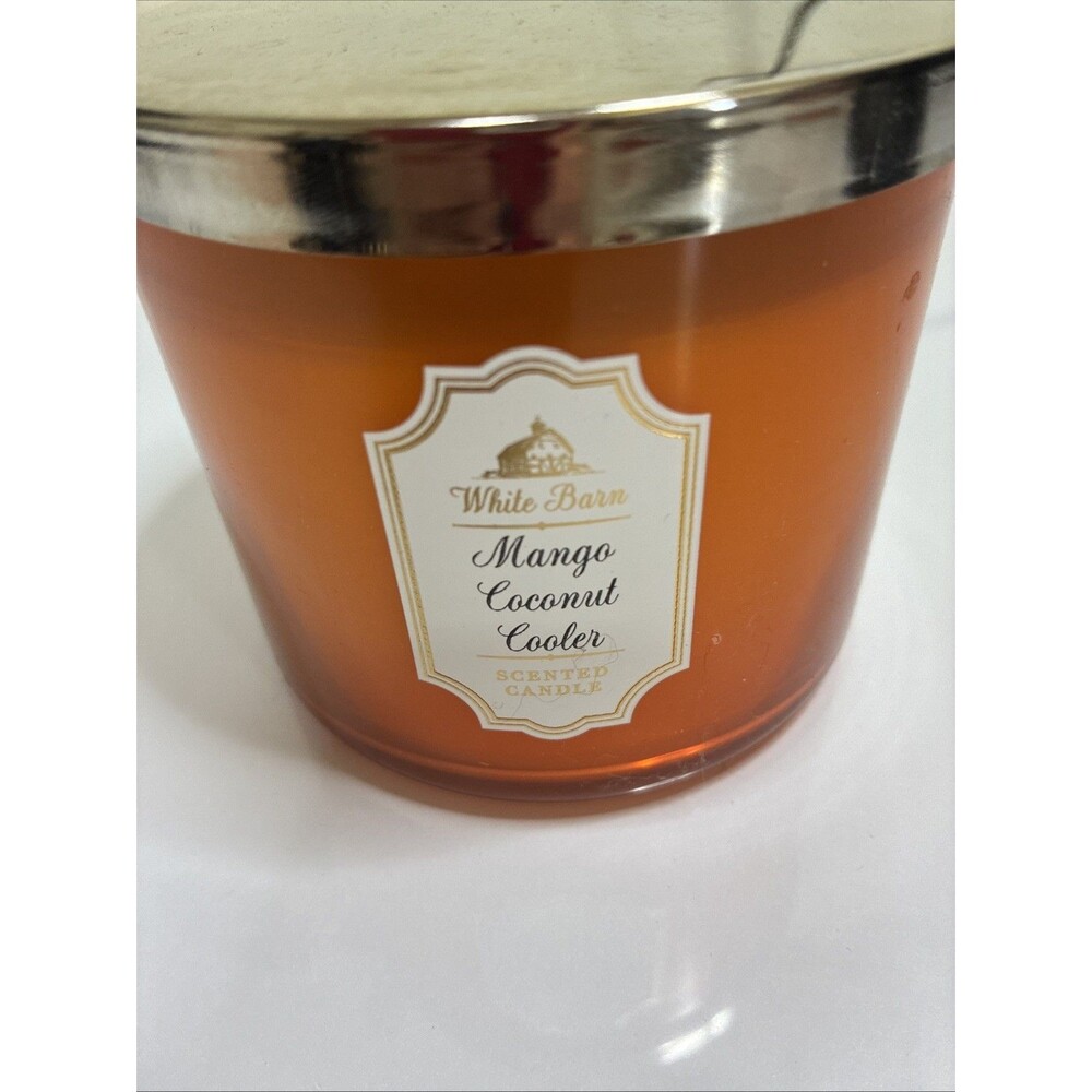 White Barn From Bath And Body Works 3 Wick Candle Mango Coconut Cooler